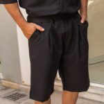 Βερμούδα μαύρη σε oversized γραμμή - Image 2