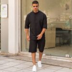 Βερμούδα μαύρη σε oversized γραμμή - Image 5