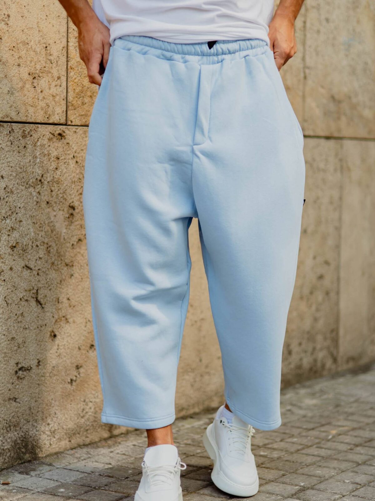 Φόρμα παντελόνι σιέλ japaneese σε oversized γραμμή
