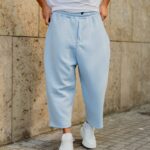 Φόρμα παντελόνι σιέλ japaneese σε oversized γραμμή