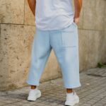 Φόρμα παντελόνι σιέλ japaneese σε oversized γραμμή - Image 4