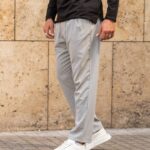 Παντελόνι γκρι baggy σε άνετη γραμμή - Image 2