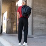 Παντελόνι μαύρο baggy σε άνετη γραμμή - Image 5