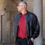 Δερματίνη jacket μαύρο σε άνετη γραμμή - Image 3