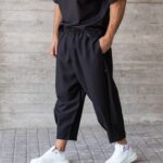 Παντελόνι μαύρο japaneese σε oversized γραμμή - Image 2