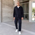 Σετ παντελόνι & πουκάμισο μαύρο κοτλέ σε άνετη γραμμή - Image 2