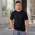 T-Shirt μαύρο κανονική γραμμή