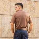 T-Shirt καφέ σε oversized γραμμή - Image 4