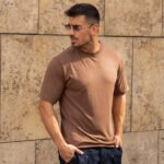 T-Shirt καφέ σε oversized γραμμή - Image 3