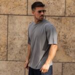 T-Shirt χακί σε oversized γραμμή - Image 3