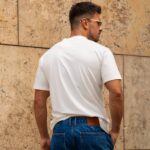 T-Shirt λευκό κανονική γραμμή - Image 4