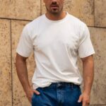 T-Shirt λευκό κανονική γραμμή - Image 3