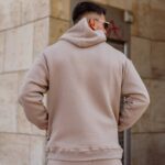 Φούτερ μόκα με κουκούλα σε oversized γραμμή - Image 3