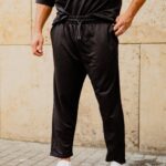 Σετ παντελόνι & T-shirt μαύρο 3/4 μανίκι σε κανονική γραμμή - Image 6