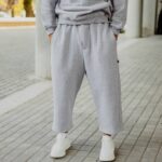 Φόρμα παντελόνι γκρι japaneese σε oversized γραμμή