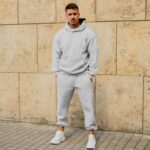 Φόρμα παντελόνι γκρι με κορδόνι σε κανονική γραμμή - Image 5