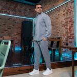 Σετ παντελόνι & πουκάμισο μαο γκρι σε άνετη γραμμή - Image 2