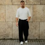Παντελόνι μαύρο baggy σε oversized γραμμή - Image 5