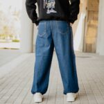 Τζιν baggy με ζώνη σε oversized γραμμή - Image 4