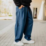 Τζιν baggy με ζώνη σε oversized γραμμή - Image 3