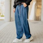 Τζιν baggy με ζώνη σε oversized γραμμή - Image 2