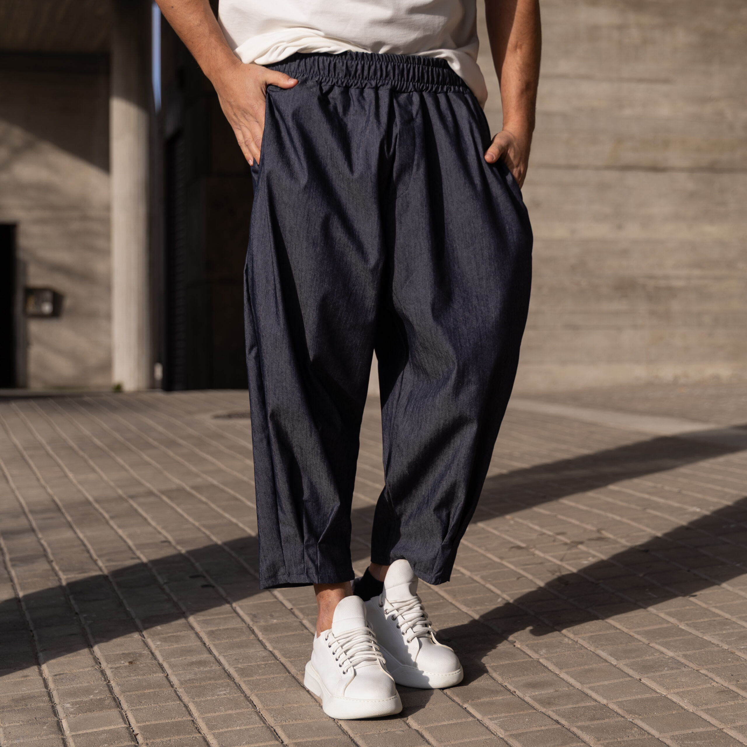 A03A1427 Παντελόνι μπλε τζιν japaneese σε oversized γραμμή - Image 1