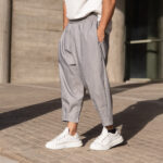 Παντελόνι γκρι τζιν japaneese σε oversized γραμμή - Image 3