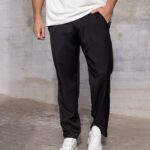 Παντελόνι μαύρο υφασμάτινο κανονική γραμμή