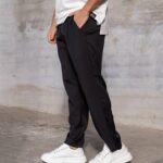 Παντελόνι μαύρο υφασμάτινο κανονική γραμμή - Image 3