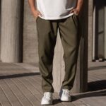 Παντελόνι χακί υφασμάτινο κανονική γραμμή