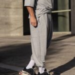 Φόρμα japaneese γκρι με κορδόνι baggy σε oversized γραμμή - Image 3