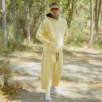 Σετ φούτερ κίτρινο με κουκούλα & japanese φόρμα σε oversized γραμμή - Image 2