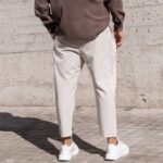 Παντελόνι μπεζ σε άνετη γραμμή - Image 4