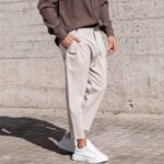 Παντελόνι μπεζ σε άνετη γραμμή - Image 2