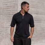 T-shirt μπλούζα μαύρο με φερμουάρ σε oversized γραμμή - Image 2