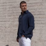 Πουκάμισο μπλε σε oversized γραμμή - Image 5