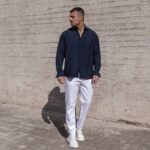 Πουκάμισο μπλε σε oversized γραμμή - Image 6