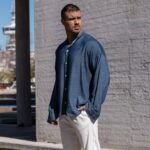 Πουκάμισο μαο τζιν σε oversized γραμμή - Image 3