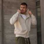 Ζακέτα φούτερ μπεζ σε oversized γραμμή - Image 4