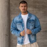 Ζακέτα jean σε κανονική γραμμή