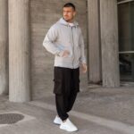 Φόρμα cargo μαύρη σε oversized γραμμή - Image 5