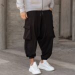 Φόρμα cargo μαύρη σε oversized γραμμή - Image 2