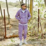 Σετ κοτλέ jacket & παντελόνι cargo μωβ σε κανονική γραμμή - Image 3