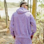 Σετ κοτλέ jacket & παντελόνι cargo μωβ σε κανονική γραμμή - Image 7