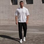 T-shirt μπλούζα λευκή με φερμουάρ σε oversized γραμμή - Image 5