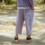 Σετ φούτερ βιολετί με κουκούλα & japanese φόρμα σε oversized γραμμή - Image 6