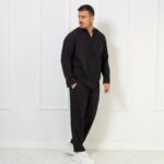 Πουκάμισο μαύρο με πάνω κουμπιά σε άνετη γραμμή - Image 3