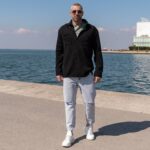 Ζακέτα - πουκάμισο μαύρο σε oversized γραμμή - Image 4