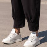 Παντελόνι μαύρο japaneese λινό σε oversized γραμμή - Image 5