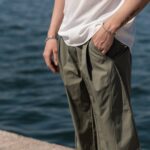 Παντελόνι χακί capri japaneese σε oversized γραμμή - Image 3